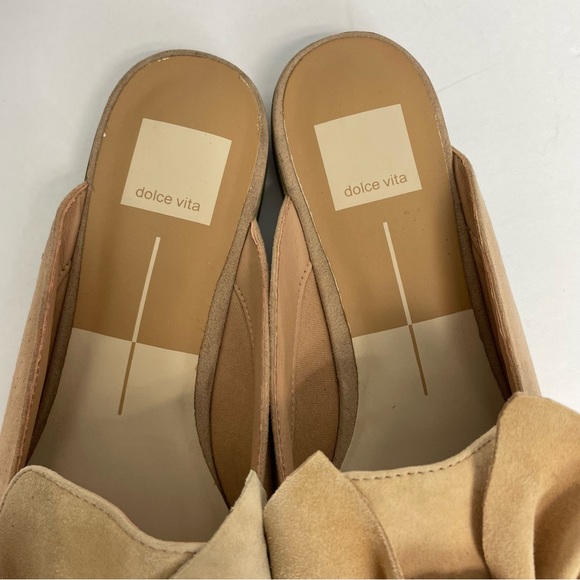 Suede Leather Bow SLIDES/MULES Size 9.5 - Picture 5 of 6